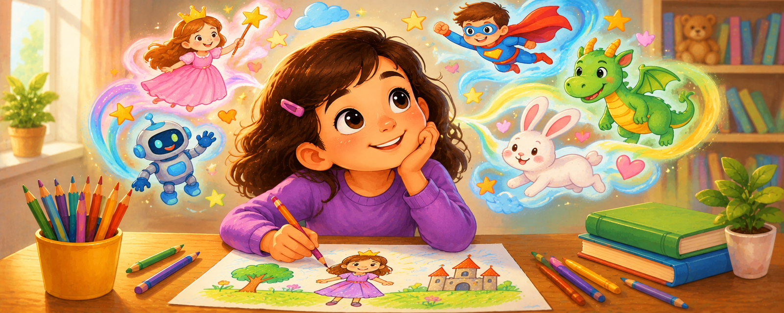How Drawing Encourages Imaginary Worlds