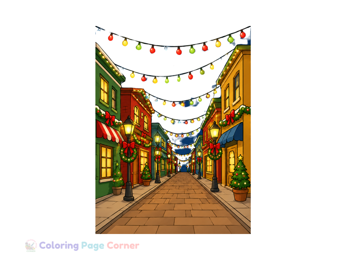 Printable Festival of Lights Coloring Page