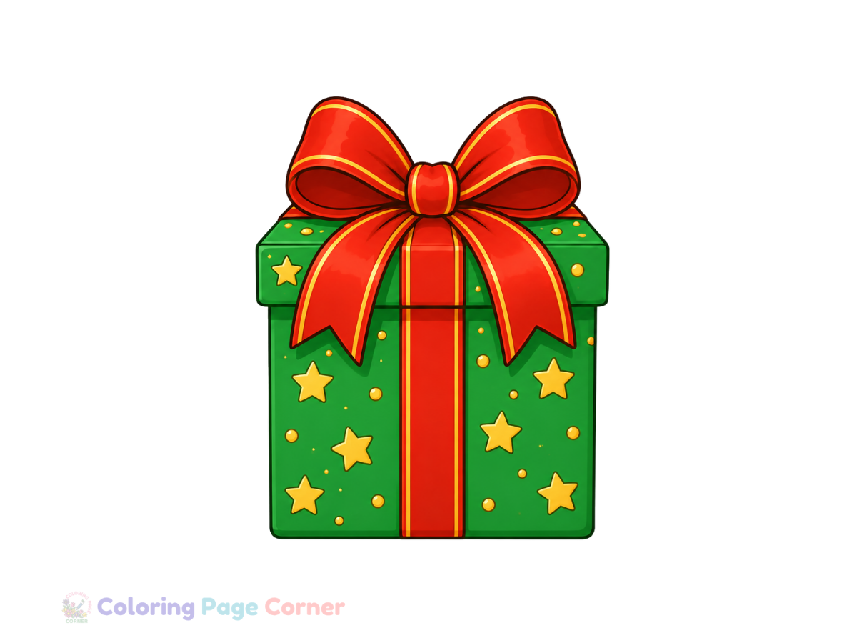 Holiday Ribbon Bow Coloring Page